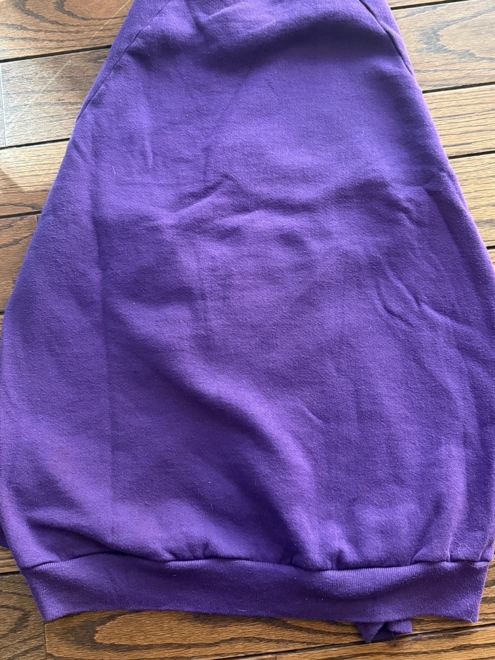 Jerzees Purple Floral Crewneck Sweater with White Collar - Picture 4 of 4